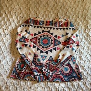Gaze Geometric Patterned Sweater size S